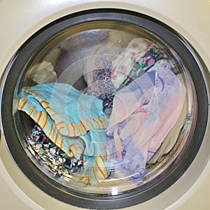 Wash in a washing machine photo
