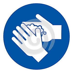 Wash Your Hand Symbol Sign,Vector Illustration, Isolated On White Background Label. EPS10