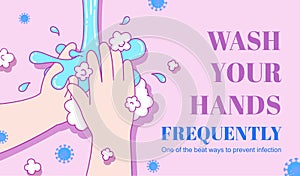 Wash your hands frequently design