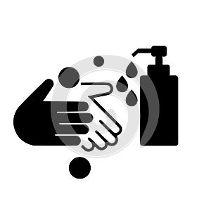 Wash your hands icon. Hand Wash Sign