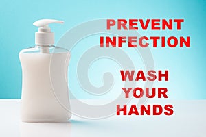 Wash Your Hands Information Board in Coronavirus Pandemic Time