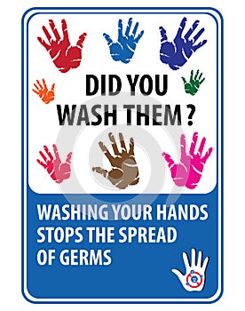 Wash Your Hands Signs for Kids