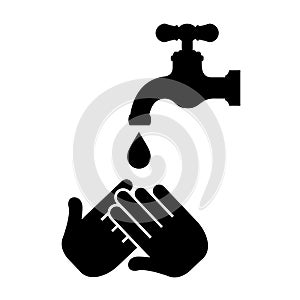 Wash your hands vector icon