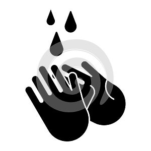 Wash your hands vector icon. hygiene illustration sign. purity symbol. disinfection logo.