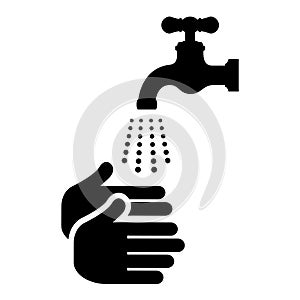 Wash your hands vector sign