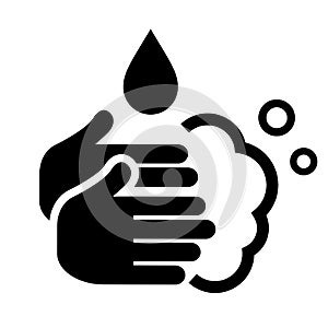 Wash your hands vector sign