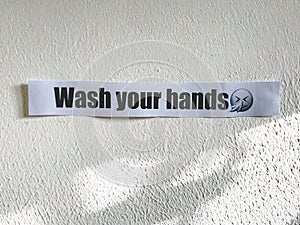 wash your hands warning