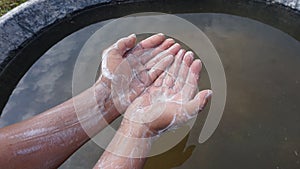 Always wash your hands after working or before eating. prevent various pathogens for good health