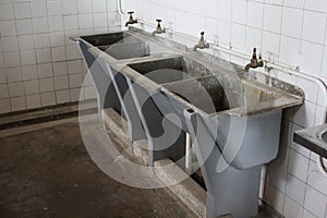 Washbasins at Robben Island Prison