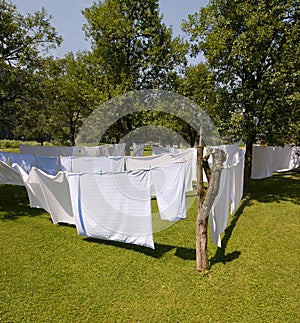 Washed linens