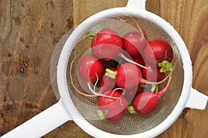 Washed radishes
