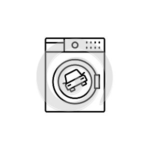 Washer car carwash icon. Element of car wash thin line icon