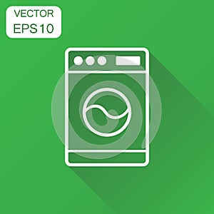 Washer icon. Business concept laundress pictogram. Vector