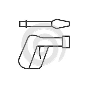 Washer pistol line outline icon