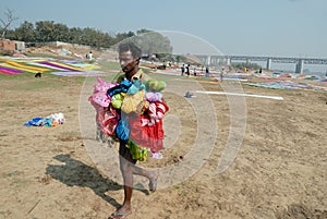 Washermen At Barakar River in India