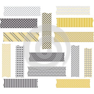 Washi Tape Graphics. WashiTape Clip Art.Scrapbook Element.Vector illustration