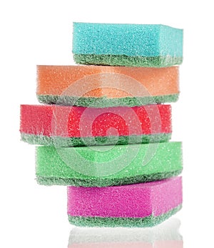 Washing dishes sponges