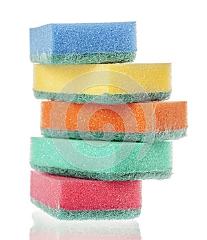 Washing dishes sponges