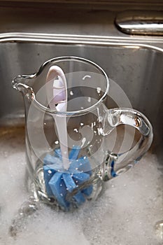 Washing Glass Pitcher/Water Pouring