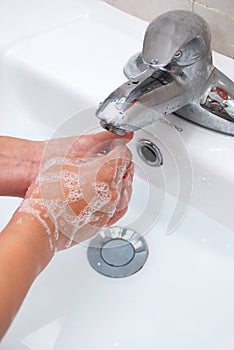 Washing hand