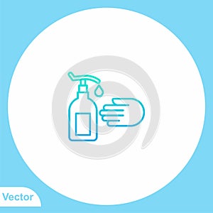 Washing hand flat vector icon sign symbol