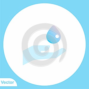 Washing hand flat vector icon sign symbol