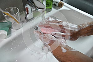 Washing hands