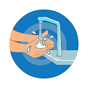 Washing hands illustration vector