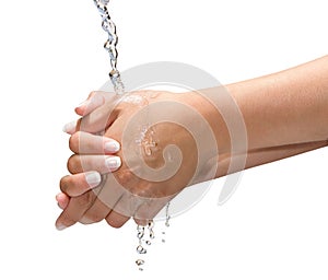 Washing Hands Isolated