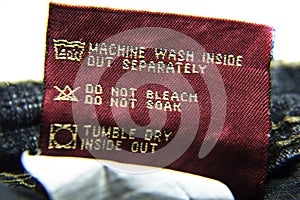 Washing Information for Jeans