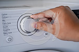 Washing machine Choosing Program On Washing Machine
