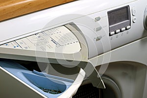 Washing machine for clothes and laundry detergent with rinsing l