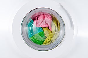 Washing machine with color clothes