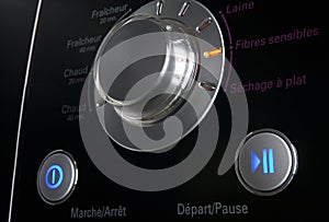 Washing machine control pannel