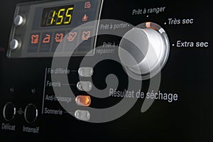 Washing machine control pannel