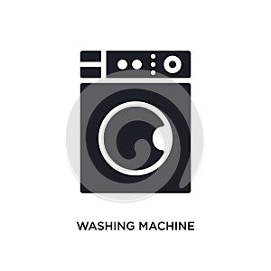 washing machine with dots isolated icon. simple element illustration from ultimate glyphicons concept icons. washing machine with