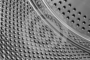 Washing machine drum metal texture background