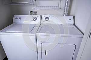 Washing machine and dryer in utility room