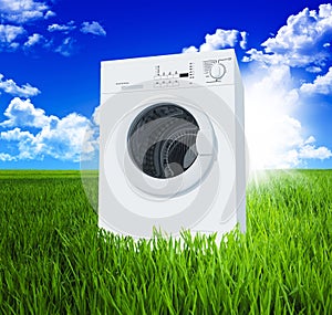 Washing machine and green field