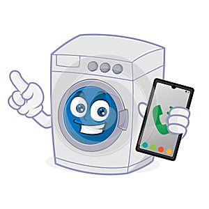 Washing machine hold phone and pointing