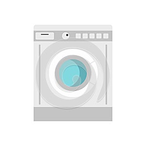 Washing machine icon, flat style