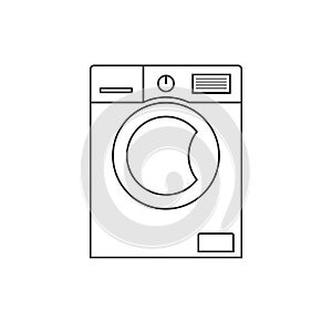 Washing machine icon. Vector illustration, flat design
