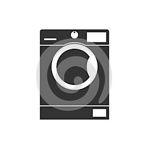 Washing machine icon. Vector illustration, flat design