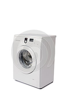 The washing machine isolated on white background