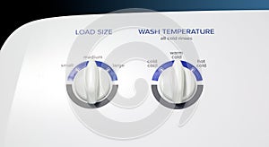 Washing Machine-Load-Temp Knobs