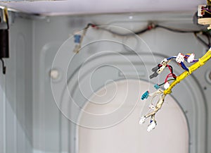 Washing machine repair. Wires, plug for connection.6