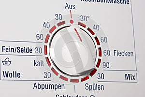 Washing machine - temerature dial