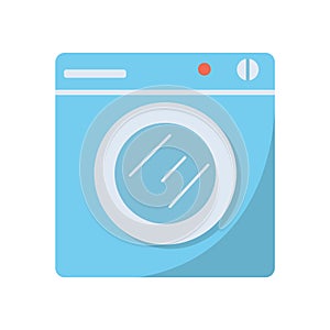 Washing machine vector art, flat icon design illustration
