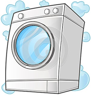 Washing machine. Vector clip art illustration