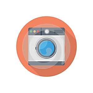 Washing machine vector flat colour icon